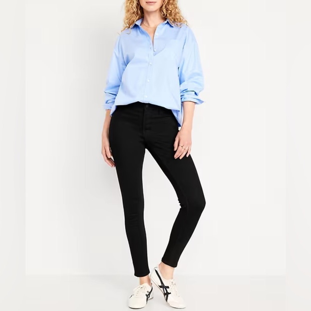 Old Navy Black High-Rise Rockstar Super Skinny Jeans for Women